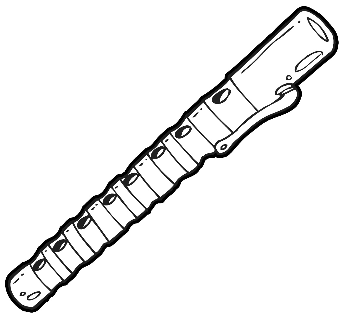 Oboe clipart black and white