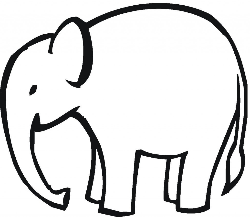 Free clipart elephant outline