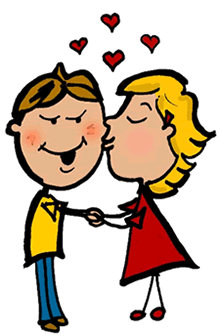 Kissing clipart free