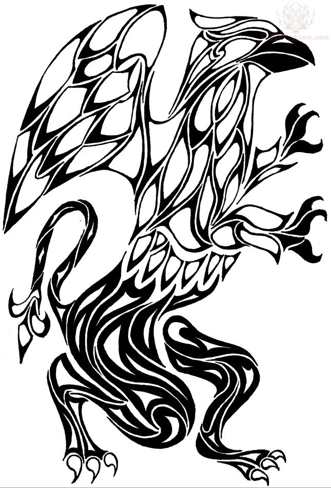 Griffin Tribal Tattoo Design - ClipArt Best - ClipArt Best