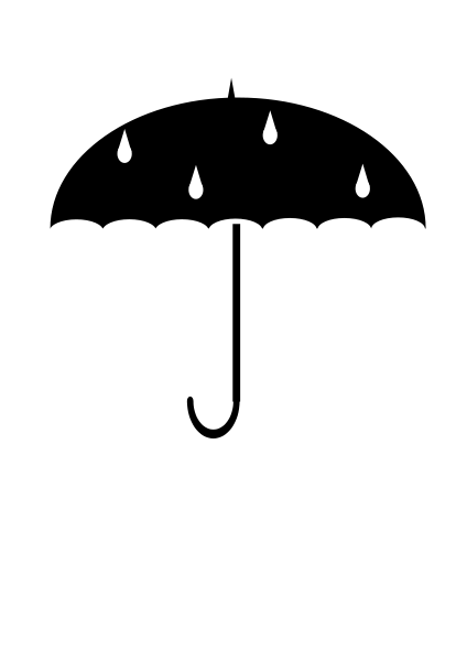 Black Umbrella Clipart, vector clip art online, royalty free ...
