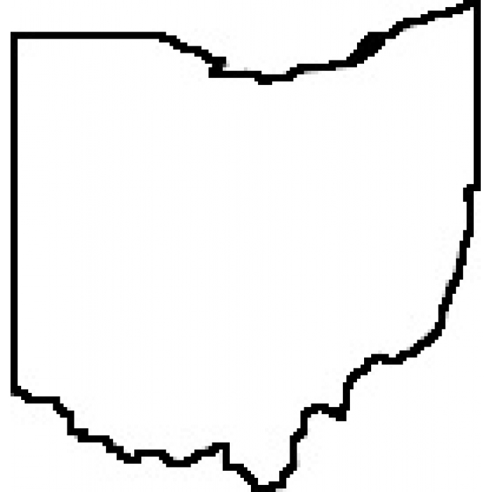 Teacher State of Ohio Outline Map Rubber Stamp