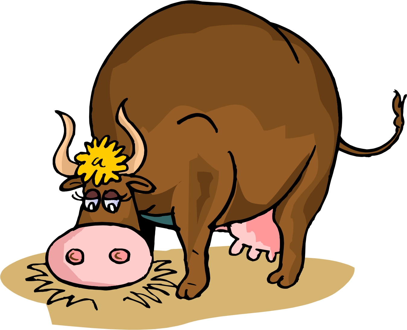 cow eating clipart - photo #6