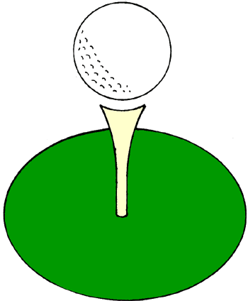 Clip Art Golf Ball On Tee Clipart