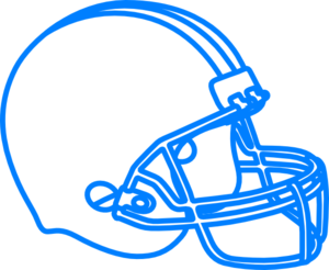 Blue Football Helmet Clip Art - vector clip art ...