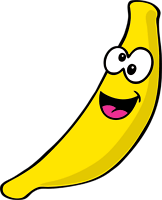 Cartoon banana clip art