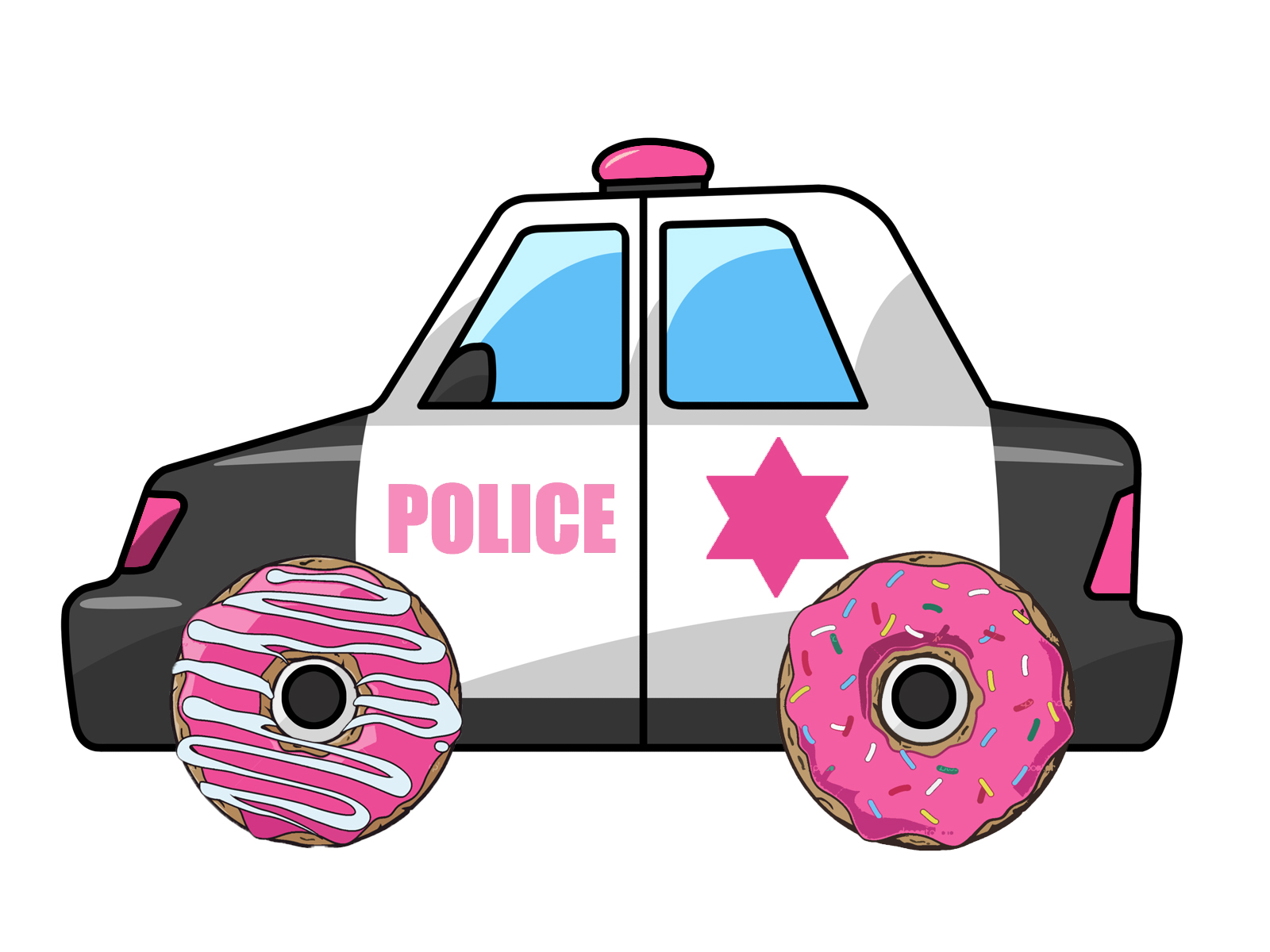 Police Car Doughnut Mobile – CartoonTagging