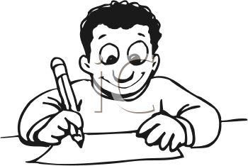 Writing Clip Art Black And White - Free Clipart Images