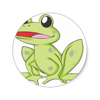 Bullfrog Cartoon Stickers | Zazzle
