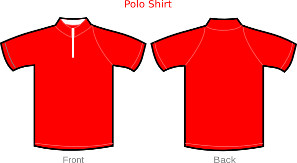 Polo Shirt Red With Zipper Clip Art - vector clip art ...