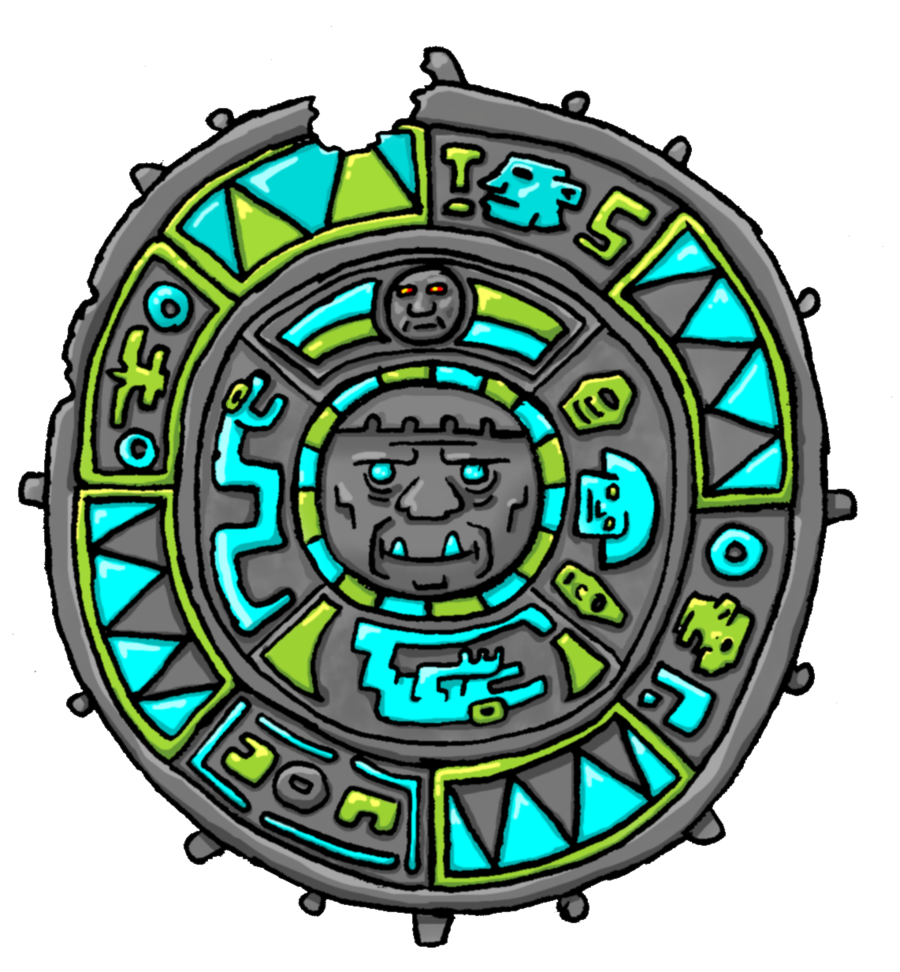 Aztec Calendar Drawings Clipart Best
