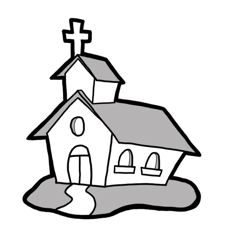 Church Clip Art Black And White - Free Clipart Images