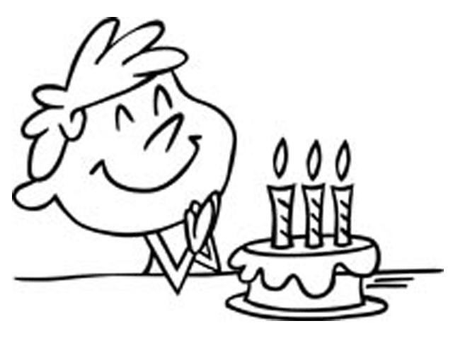 Birthday cake clipart black and white no candles