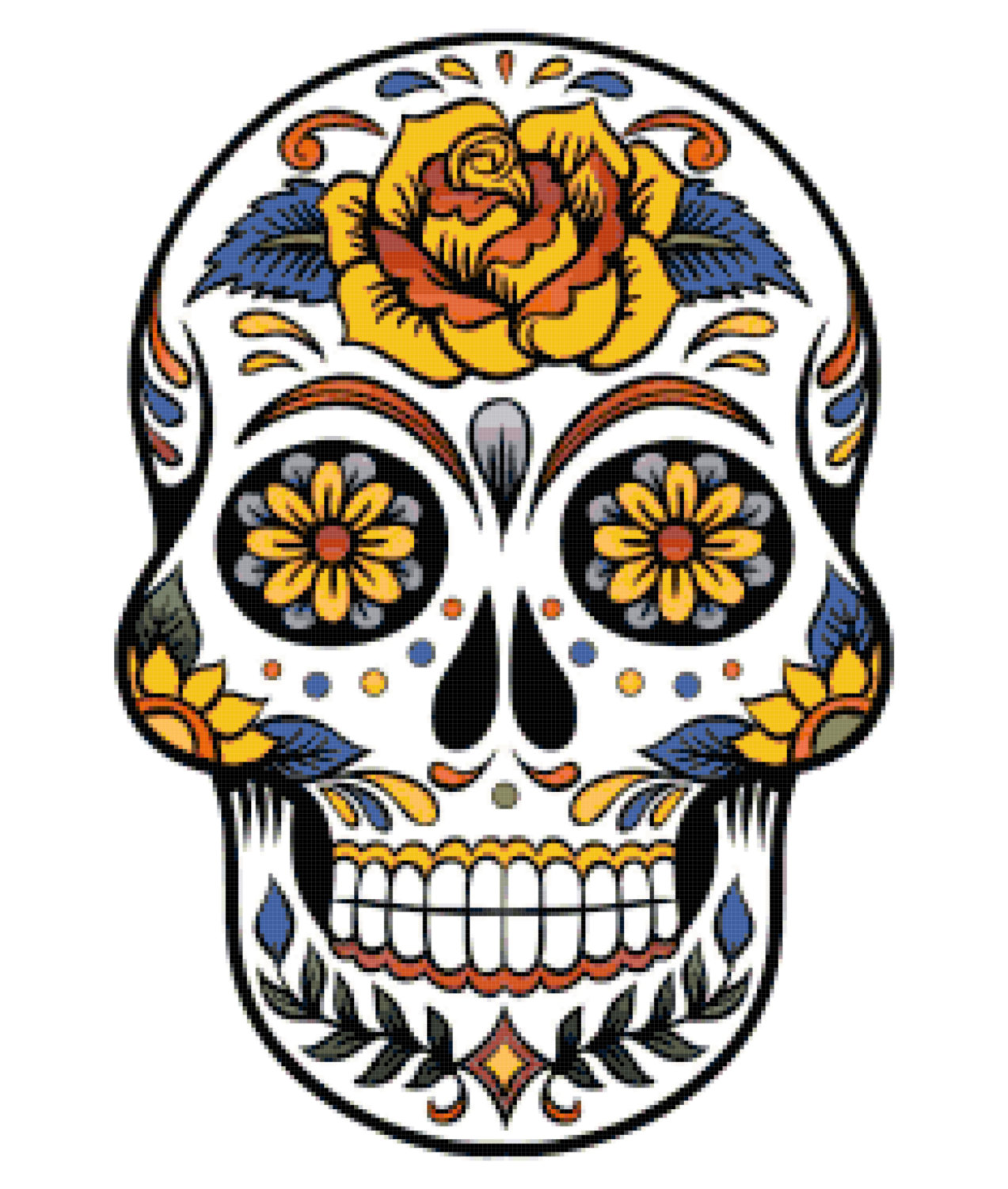 Mexican skull clipart