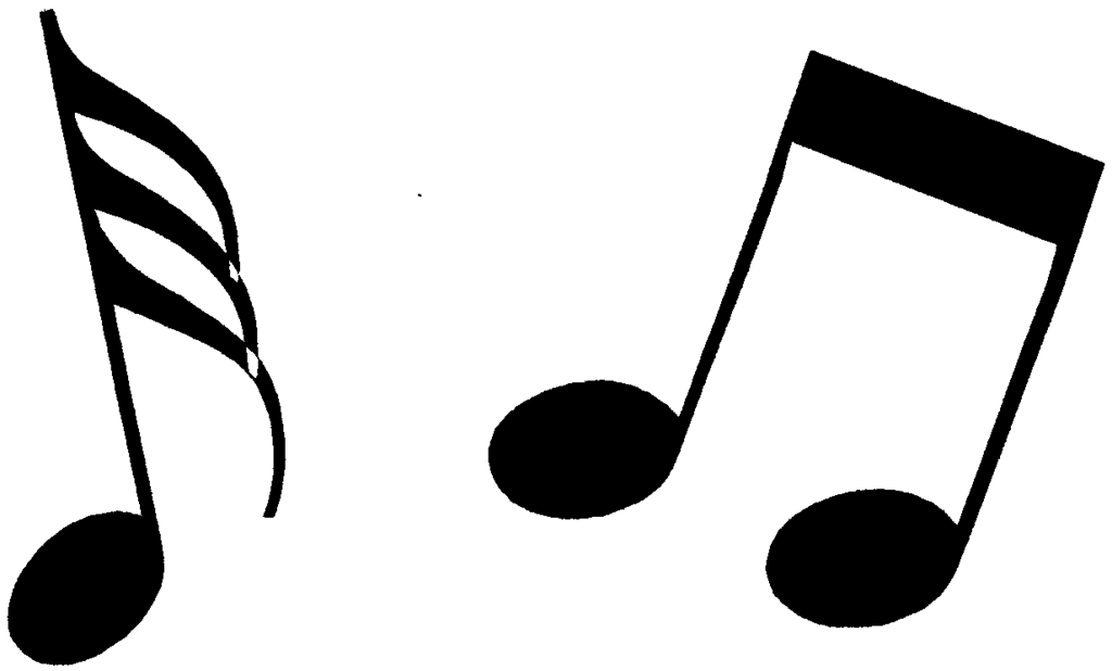 Free Clipart Music Notes Black White