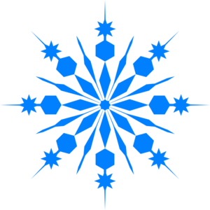 Blue snowflake clipart free