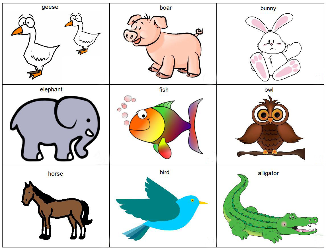 Cartoon Animal Pictures for Kids – Completed with Names ... - ClipArt Best  - ClipArt Best