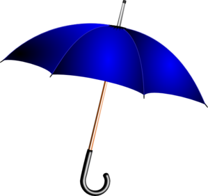 Blue Cartoon Umbrella Clipart