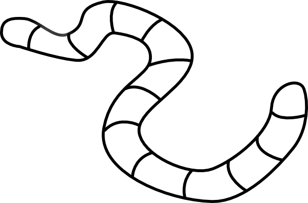 Black And White Worm Clipart - ClipArt Best