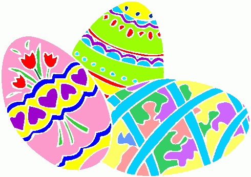 Gif clipart art images of easter eggs