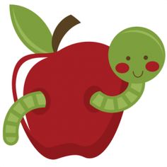 School clipart of an apple