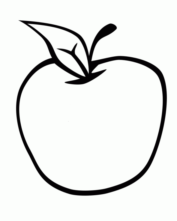 Clipart apple coloring pages