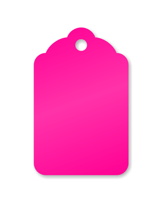 Fluorescent Pink Merchandise Tags - Retail Price Tag, SKU: T451-H-FP