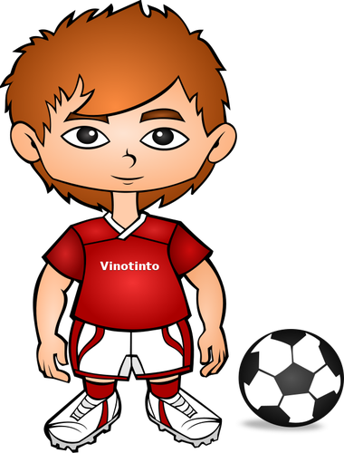 Vector illustration of cartoon soccer player | Public domain vectors