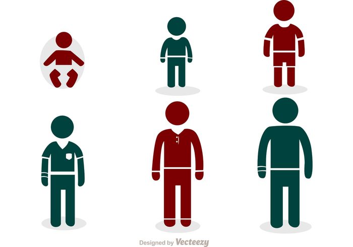 Growing Man Stick Figure Icons Vector Pack - Download Free Vector ...