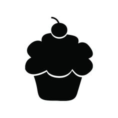 Cupcake silhouette clip art