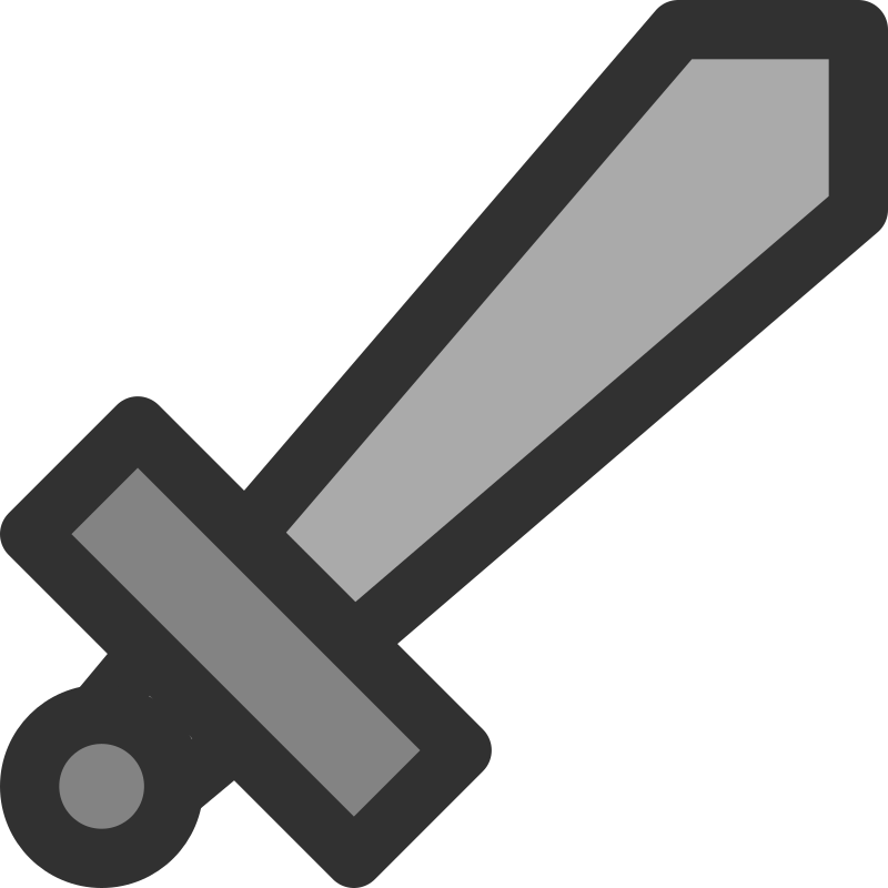 Sword Black And White Clipart