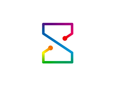 Hourglass + S letter logo design symbol, animated [GIF] by Alex ...