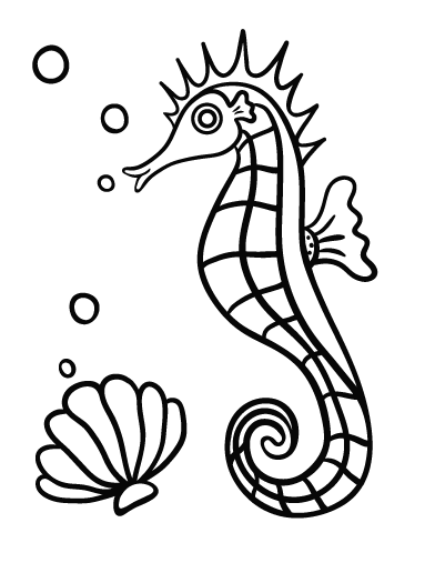 Seahorse Coloring Pages #25222