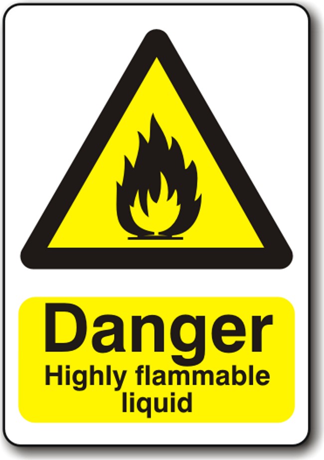 Danger Highly Flammable Liquid (in Warning Signs section) @ Prosol UK