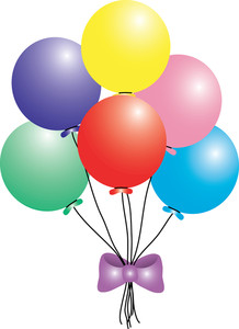 Birthday balloons clipart