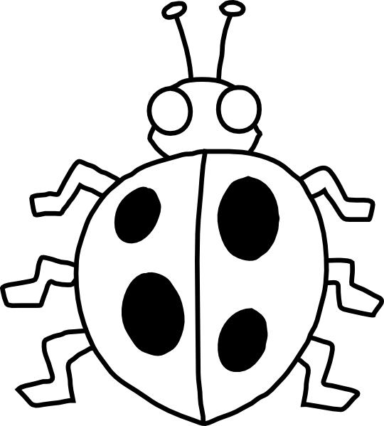 Bug clip art free black and white
