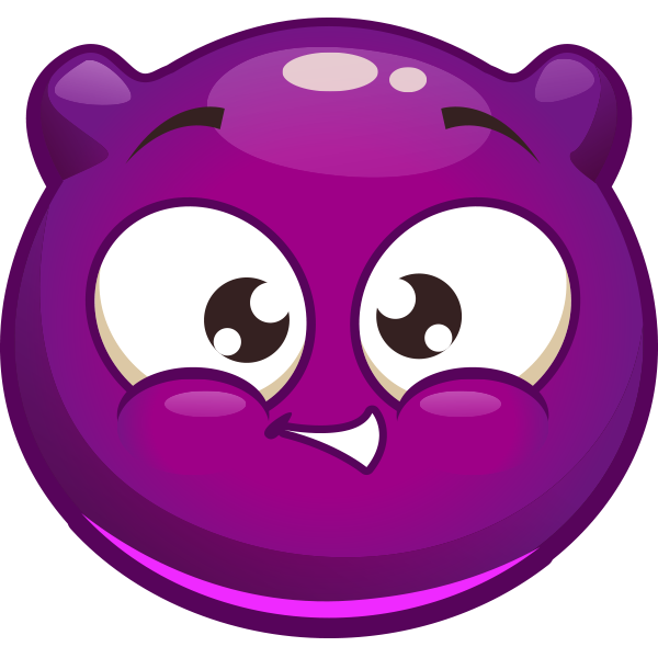 Purple Bubble Smiley - Facebook Symbols and Chat Emoticons