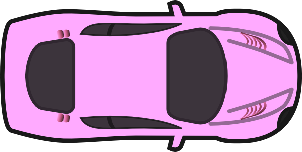 Pink Car - Top View Clip Art - vector clip art online ...