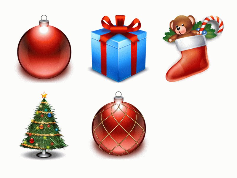 5 Christmas gift cartoon icon | Vector Images - Free Vector Art ...