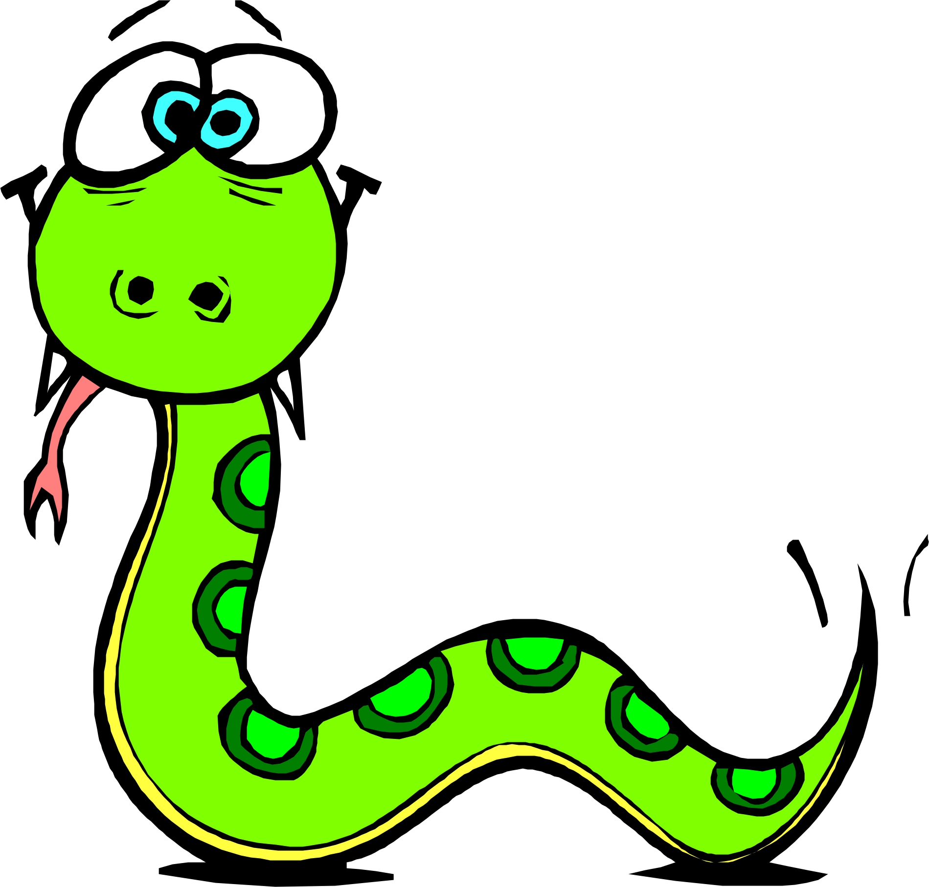 free cartoon snake clipart - photo #3