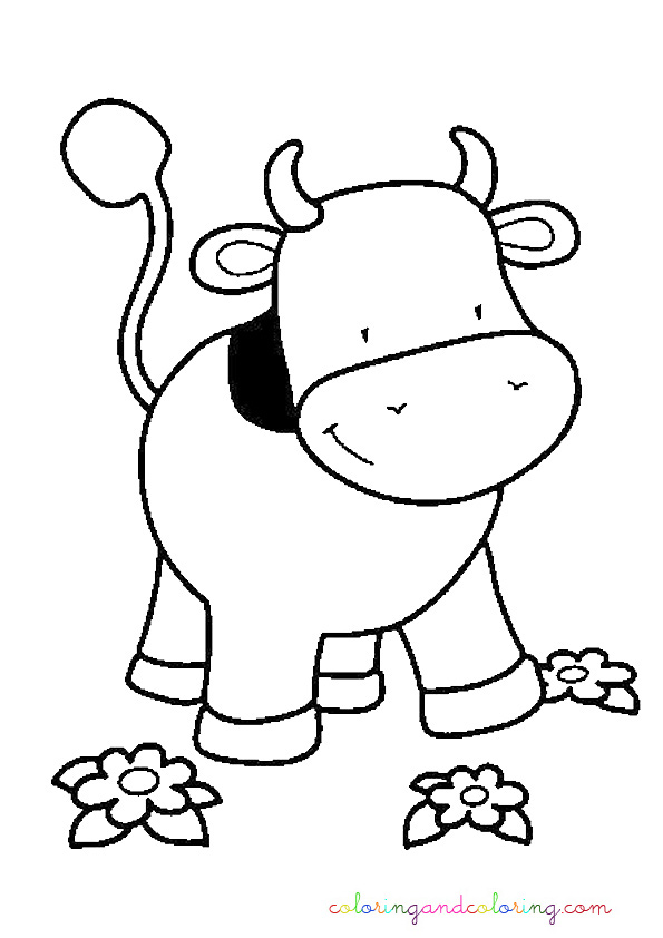 Baby Cow Coloring Pages Clipart Best