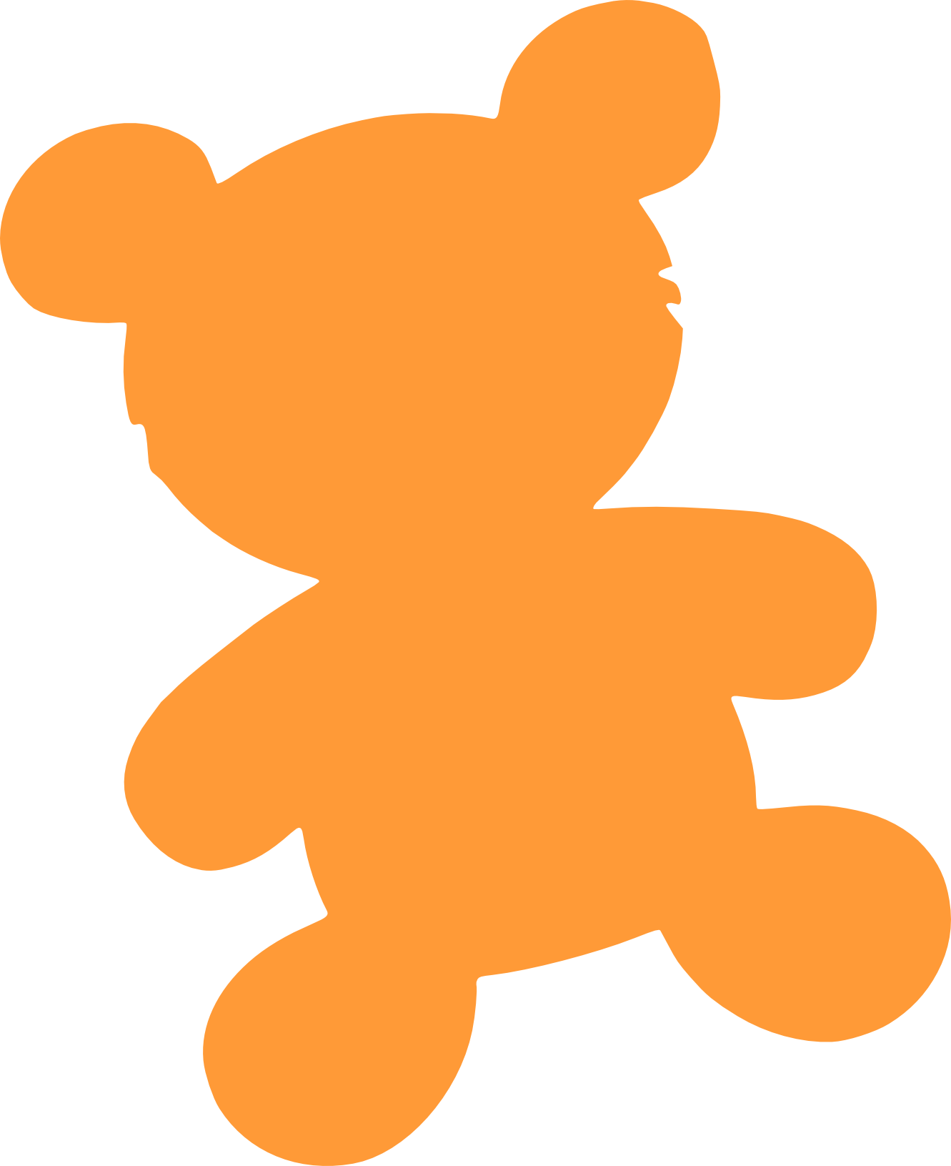 Clip Art: Bear Silhouette Teddy Bear Animal ...