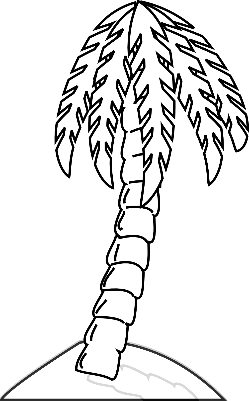 rg 1 24 Palm tree black white line art Scalable ...