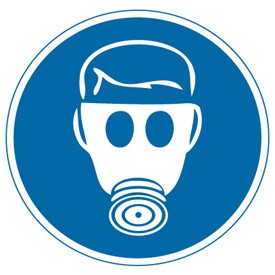 International Symbol Labels - Wear Respiratory Protection - SYM86