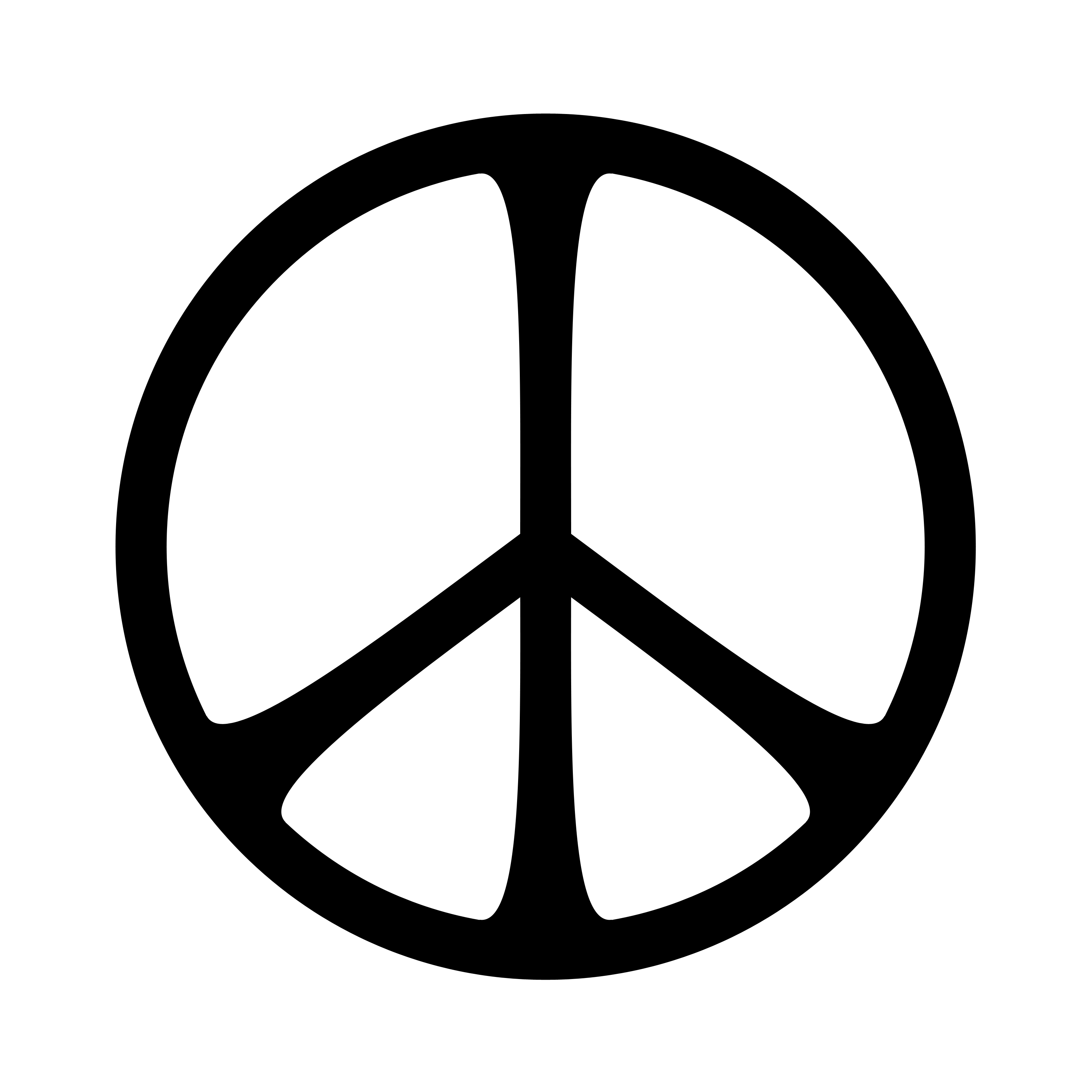 Peace symbol vector.