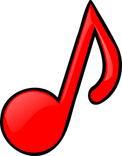Red Music Note clip art - vector clip art online, royalty free ...
