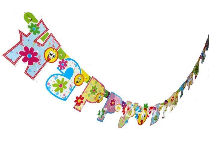 happy birthday word banner party decoration birthday party ...