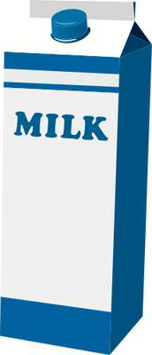 Dairy: milk Illustration of a milk carton, a key product of a dairy. symbol,vector,illustration,milk,dairy product,carton,bottle,cow,goat,sheep,food,agricultural,farming