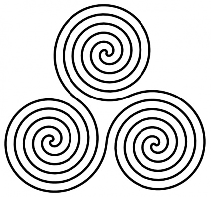 Triple Spiral Symbol clip art vector, free vector images