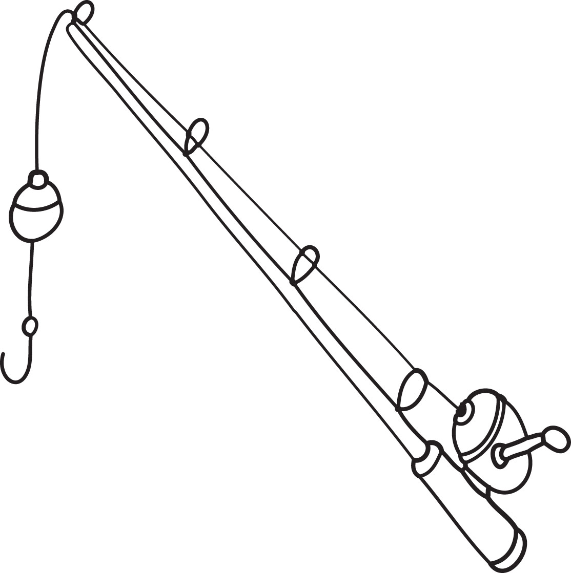 Fishing Pole Coloring Page - ClipArt Best